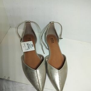 a.n.a Metallic Silver Flats